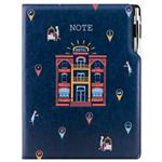 Notes - zápisník DESIGN A4 linkovaný - modrá - Hotel