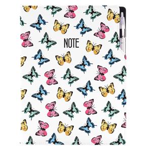 Notes - zápisník DESIGN A4 linkovaný - Motýli barevní