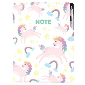 Notes - zápisník DESIGN A4 linkovaný - Unicorn