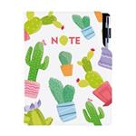 Notes - zápisník DESIGN A5 čtverečkovaný - Kaktus