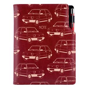 Notes - zápisník DESIGN A5 linkovaný - bordó - Maluch