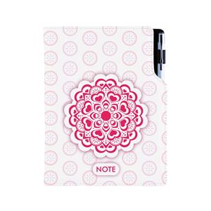 Notes - zápisník DESIGN A5 linkovaný - Mandala červený