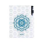 Notes - zápisník DESIGN A5 linkovaný - Mandala modrý