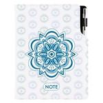 Notes - zápisník DESIGN A5 linkovaný - Mandala modrý