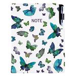 Notes - zápisník DESIGN A5 nelinkovaný - Motýli modří