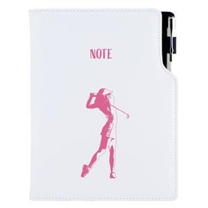 Notes - zápisník DESIGN A5 tečkovaný - bílá - Golf žena