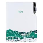 Notes - zápisník DESIGN A5 tečkovaný - bílá - Hory