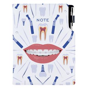 Notes - zápisník DESIGN A5 tečkovaný - bílá - Zubař