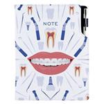 Notes - zápisník DESIGN A5 tečkovaný - bílá - Zubař