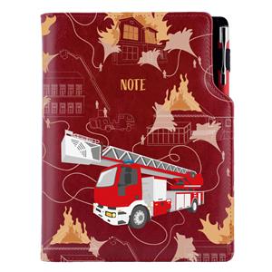 Notes - zápisník DESIGN A5 tečkovaný - bordó - Hasič