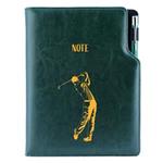 Notes - zápisník DESIGN A5 tečkovaný - zelená - Golf muž