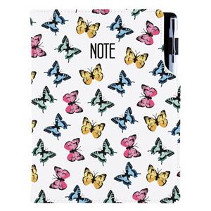 Notes - zápisník DESIGN B5 čtverečkovaný - Motýli barevní