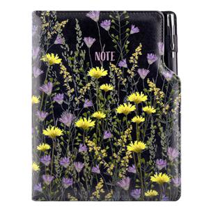 Notes - zápisník DESIGN B6 linkovany - černá - Louka