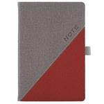Notes - zápisník DIEGO A5 linkovaný - šedá/červená