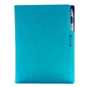 Notes - zápisník GEP A4 linkovaný - tyrkysová/modrý vnitřek