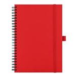 Notes - zápisník koženkový SIMPLY A5 linkovaný - červená/zelená spirála