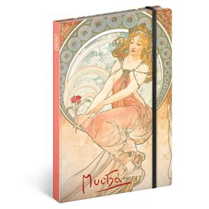 Notes - zápisník linkovaný A5 - Alfons Mucha - Malířství