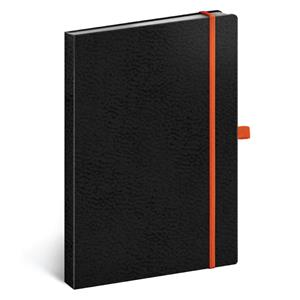 Notes - zápisník linkovaný A5 - Vivella Classic - černá/oranžová