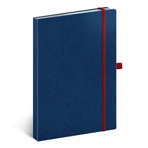 Notes - zápisník linkovaný A5 - Vivella Classic - modrá/červená