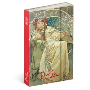 Notes - zápisník linkovaný magnetický B6 - Alfons Mucha - Princezna