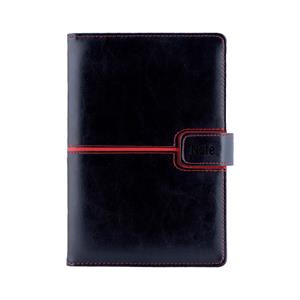 Notes - zápisník MAGNETIC A4 linkovaný - černá/červená