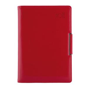 Notes - zápisník METALIC A5 čtverečkovaný - červená