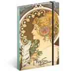 Notes - zápisník nelinkovaný A5 - Alfons Mucha - Pero