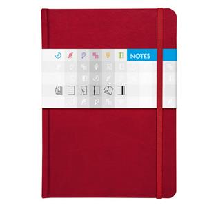 Notes - zápisník Saturn čtverečkovaný A5 - červená