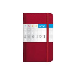 Notes - zápisník Saturn čtverečkovaný kapesní - červená