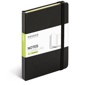 Notes - zápisník Tucson A5 linkovaný s gumičkou - černá
