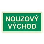 Nouzový východ - fotoluminiscenční tabulka, plast 1 mm 300x150 mm