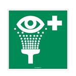 Oční sprcha - bezpečnostní tabulka s dírkami, plast 2 mm 200x200 mm
