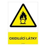 OXIDUJÍCÍ LÁTKY - bezpečnostní tabulka, plast A4, 0,5 mm