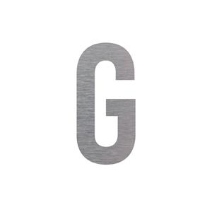 Označení budov - písmeno - G, hliníková tabulka, výška 150 mm