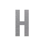 Označení budov - písmeno - H, hliníková tabulka, výška 150 mm