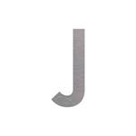 Označení budov - písmeno - J, hliníková tabulka, výška 150 mm