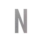 Označení budov - písmeno - N, hliníková tabulka, výška 150 mm
