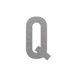 Označení budov - písmeno - Q, hliníková tabulka, výška 150 mm
