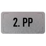 Označení podlaží - 2. PP, hliníková tabulka, 300 x 150 mm