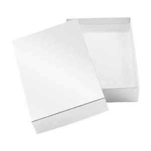 Papírová krabička s víkem typ 2 lepená 150x180 lesklá - bílá