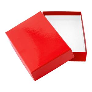 Papírová krabička s víkem typ 2 lepená 150x180 lesklá - červená