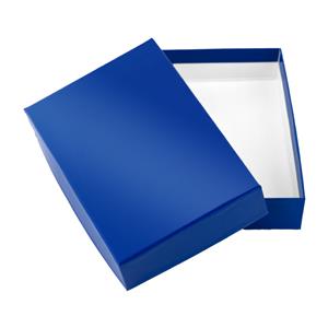 Papírová krabička s víkem typ 2 lepená 150x180 lesklá - modrá námořnícká
