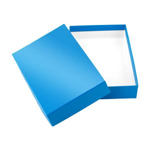 Papírová krabička s víkem typ 2 lepená 150x180 lesklá - modrá