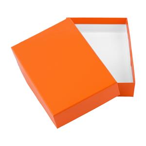 Papírová krabička s víkem typ 2 lepená 150x180 matná - oranžová