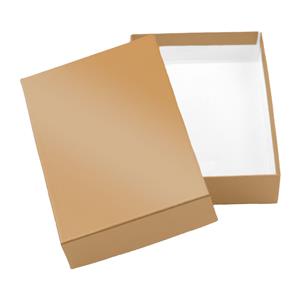 Papírová krabička s víkem typ 2 lepená 153x215 lesklá - zlatá