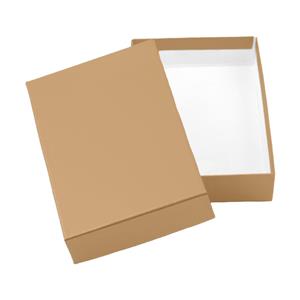 Papírová krabička s víkem typ 2 lepená 153x215 matná - zlatá