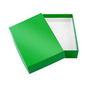 Papírová krabička s víkem typ 2 lepená 205x260 lesklá - zelená