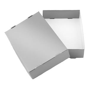 Papírová krabička s víkem typ 3 skládací 150x180 lesklá - stříbrná