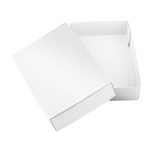 Papírová krabička s víkem typ 4 lepená 150x180 lesklá - bílá