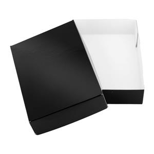 Papírová krabička s víkem typ 4 lepená 150x180 lesklá - černá